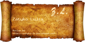 Zatyko Lujza névjegykártya